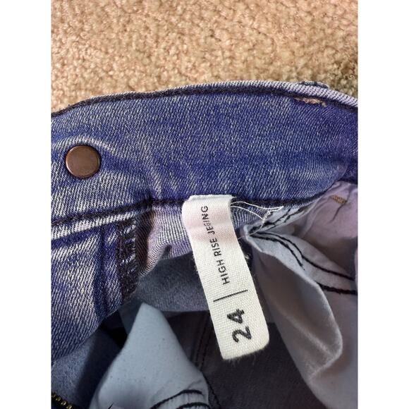 PACSUN Womens Size 24 Jeans Mid Rise Ankle Jegging Size 24 Raw Hem Stretch D878 - Picture 7 of 13